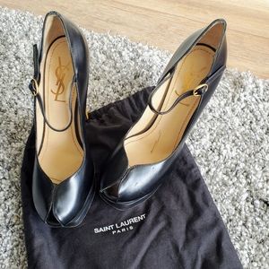YSL Platform Stiletto Mary-Jane's Peep Toe